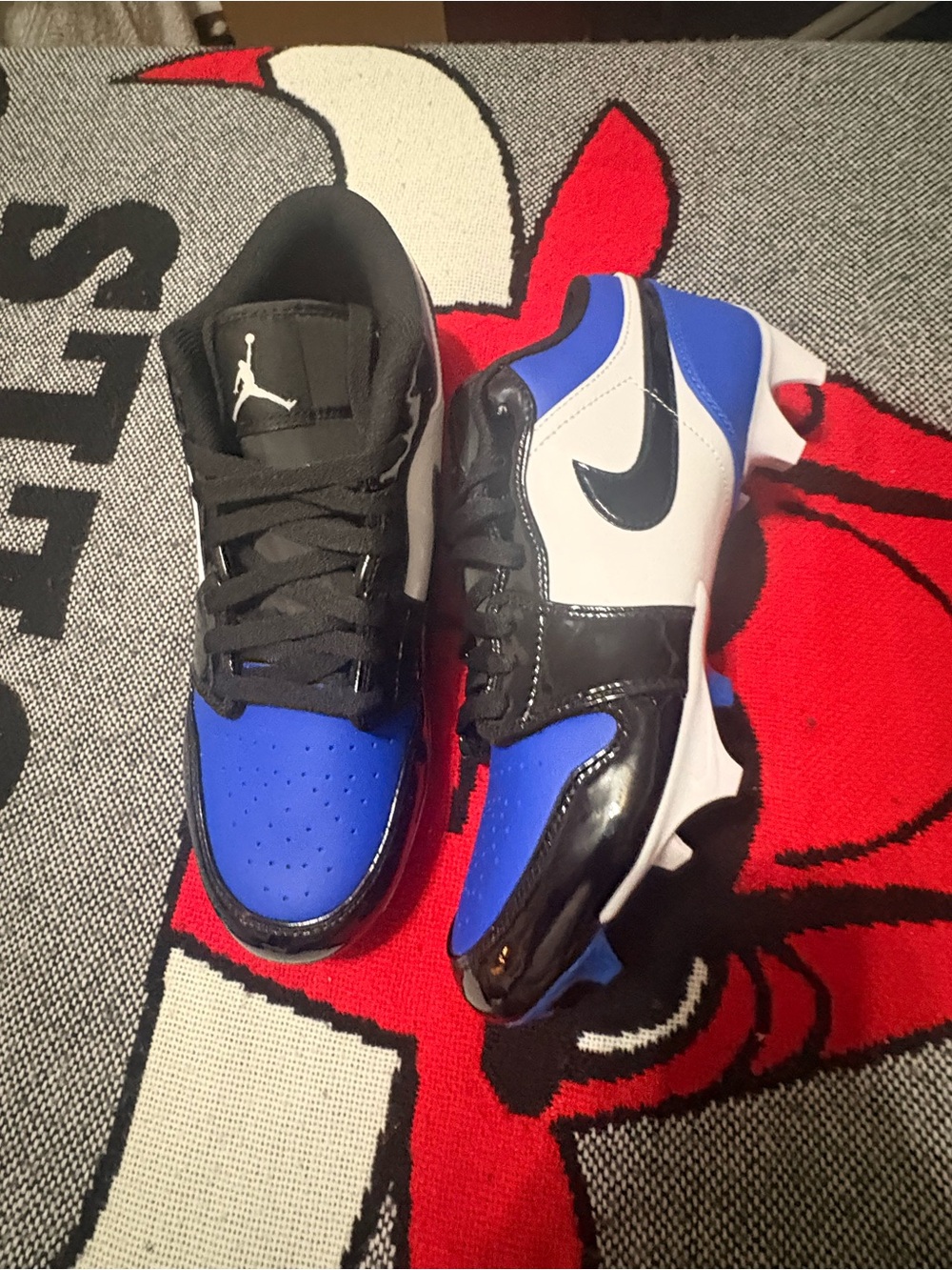Nike Air Jordan 1 low TD Game Royal black and white football cleats size 9 new